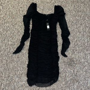 Fashion Nova Black Mesh Dress